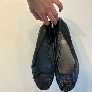 YSL for Saks Eel Skin flats